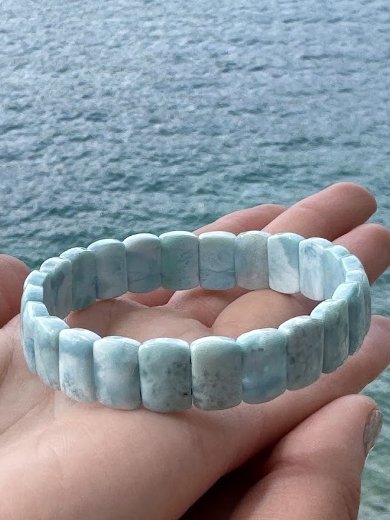 Larimar exkluzívny platničkový náramok 