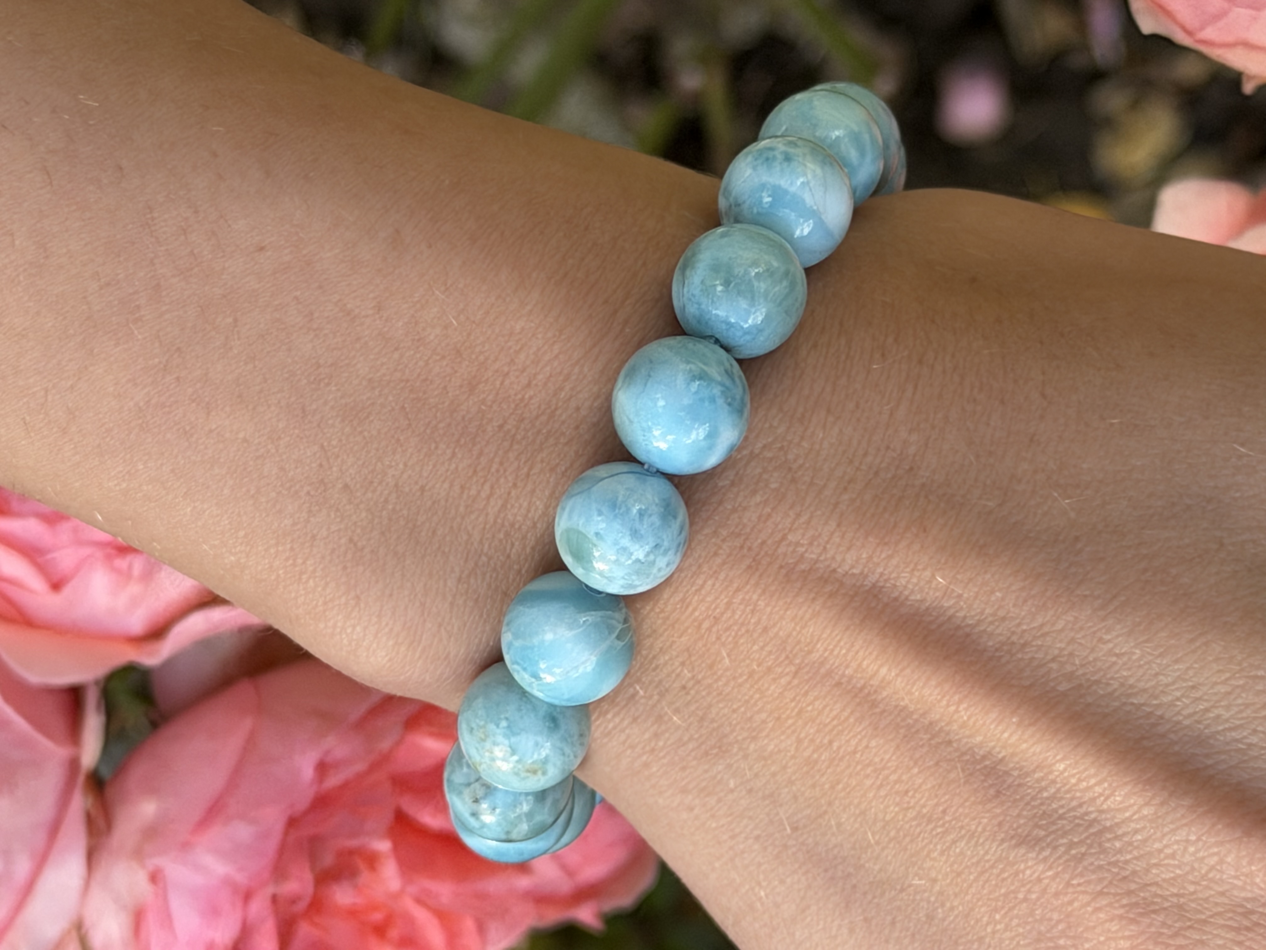 LARIMAR – SRDCE KARIBIKU | Výnimočný náramok 10 -11 mm