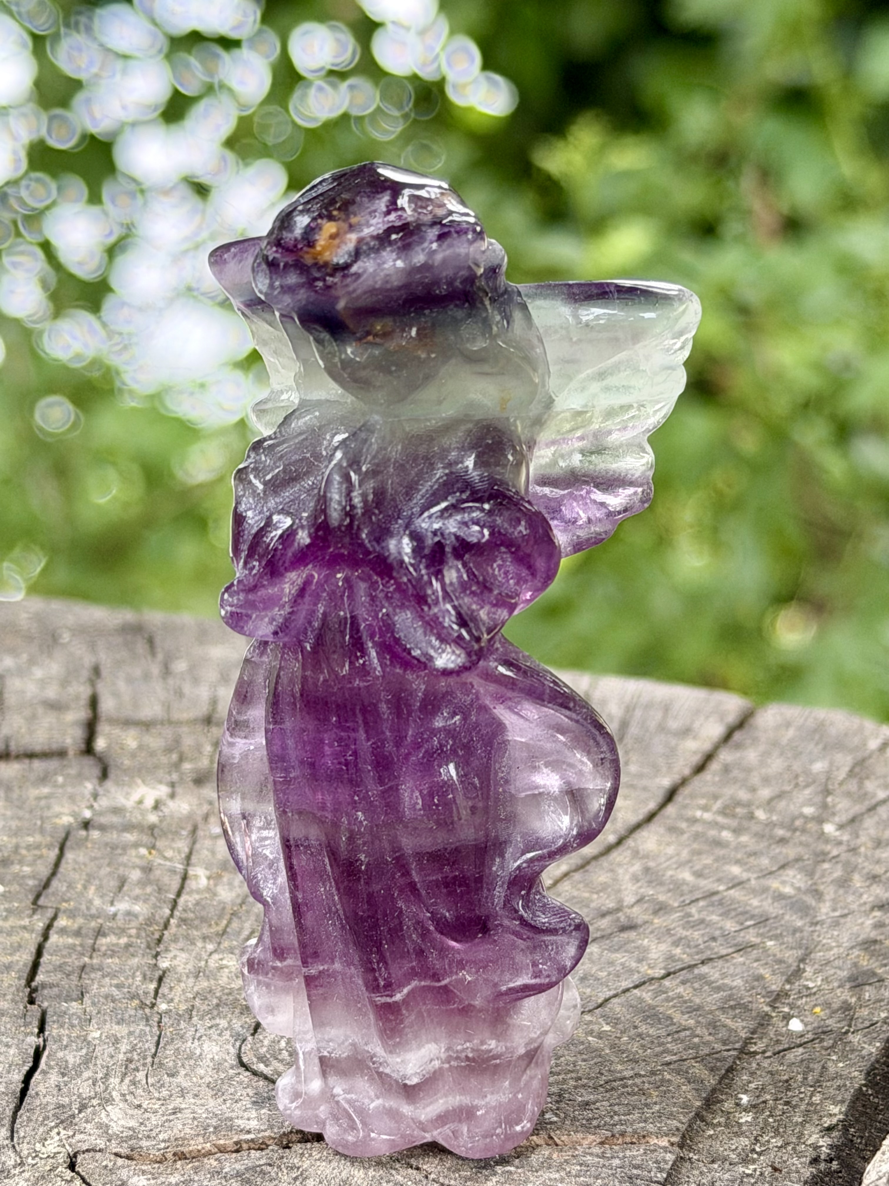 Fluorit dúhový anjel XXL