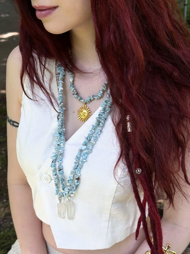 Larimar náhrdelník - Svetlo Atlantídy